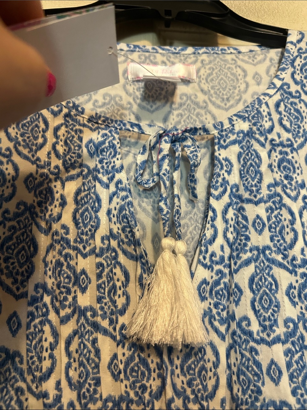 Stella Parker Blue and White Top Size XXL - Picture 6 of 8